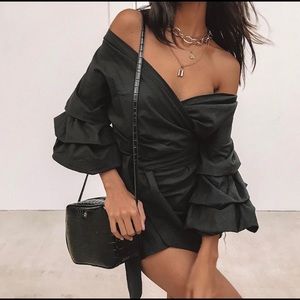 Black cha cha mini dress